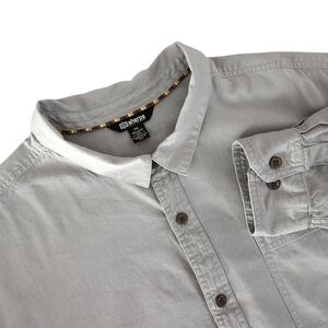 SHERPA ADVENTURE GEAR grey button down shirt XXL natural fiber casual outdoor